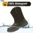 thumbnail image 3 of SMILIN Puncture Proof Wellington Work Boots Shoes for Men，Dark Brown，Size 10.5, 3 of 9