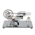 thumbnail image 1 of Sterling Engine Model, Stirling Engine Motor Model Educational Toy Electricity Power Generator Sterling Engine Model Desktop Decoration with LED Bulb and Flywheel, 1 of 7