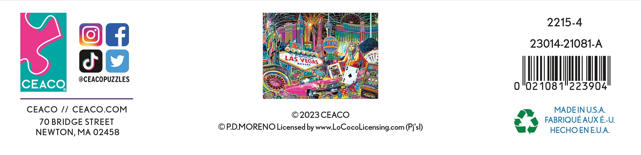 Ceaco - PD Moreno - Las Vegas - 300pc Piece Interlocking Jigsaw Puzzle