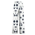 thumbnail image 5 of Fewfanhot Womens Pants Flare Leggings Cute Floral Print Stretchy Wide Leg Loose Casual Pocket Pants, 5 of 6
