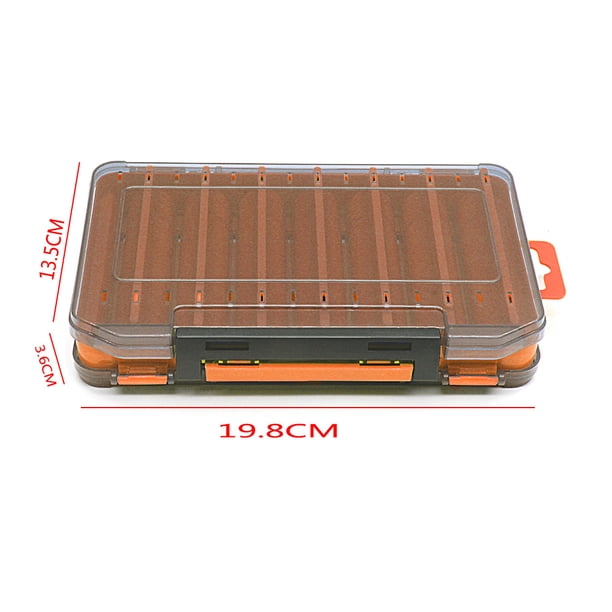 Caja de dientes de caña de doble cara, caja de almacenamiento de accesorios para aparejos de pesca, caja de cebo de pesca, lápiz de cebo duro Mino, caja de cebo falso de calamar