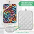 thumbnail image 6 of Yayeee Pot Holders Kitchen Heat Resistant with Pockets 7"x9.8" Cotton Oven Cooking Hot Pads, Vibrant Dragon Scales Pattern, 6 of 7