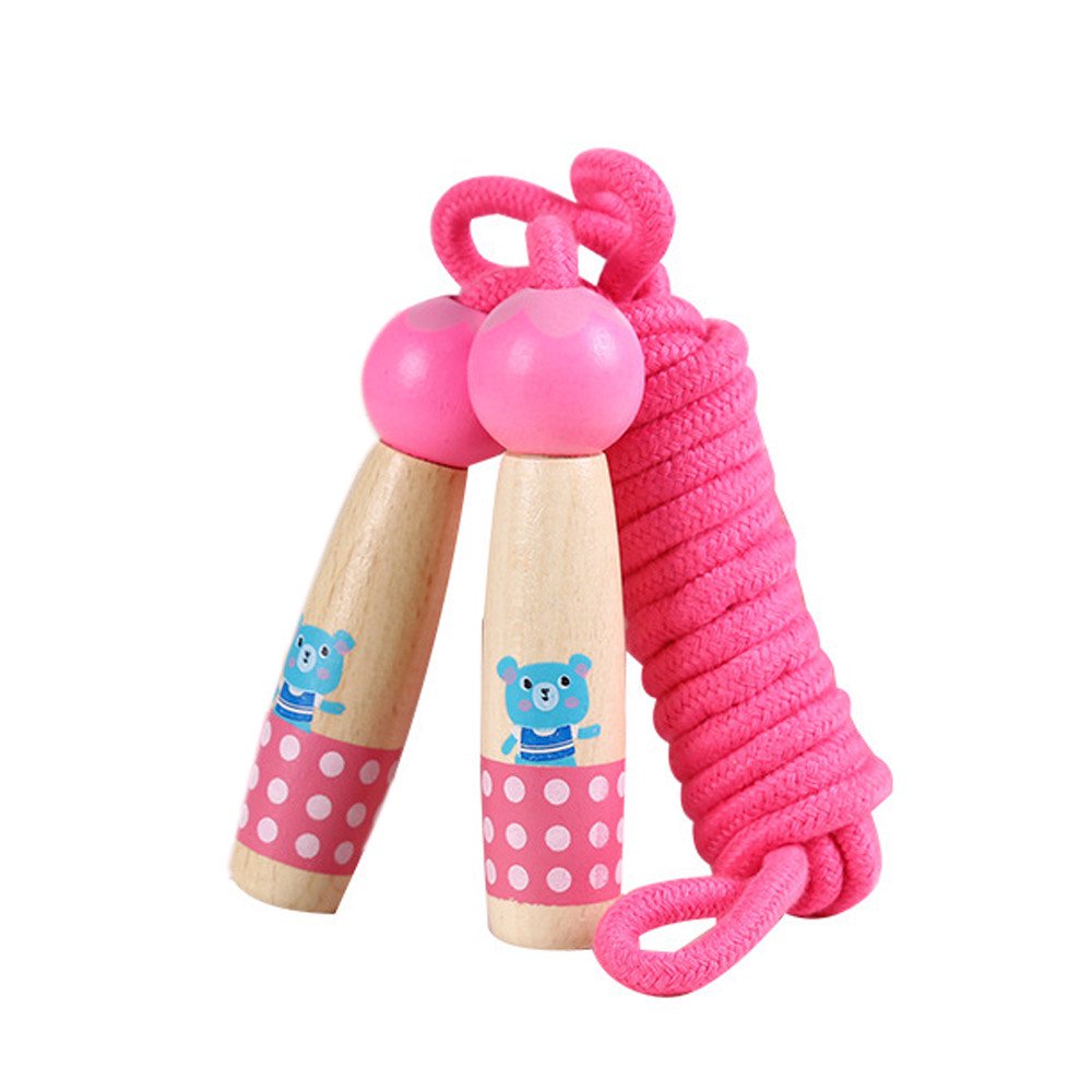 3.0m Cartoon High Quality Wooden Handle Jump Rope Toy Gift For Kids