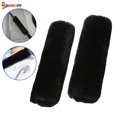 thumbnail image 2 of Spencer 11 cm x 25 cm Soft Plush Black Shoulder Universal Car Seat Belt Pads, 2 Pieces, 2 of 8