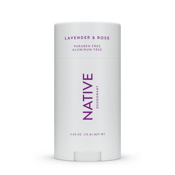 Native Natural Deodorant, Lavender and Rose, Aluminum Free, 2.65 Oz