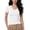 White, variant on Slim Fitted T Shirts for Women 2026 Summer Short Sleeve V Neck Casual Stretchy Plain Tshirts Basic Tees