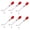 Red color, variant on Without Tools Waist Adjuster Clip Crystal Y Pin For Pants Skirts Alloy Fastener Skin Friendly Rounded Corners
