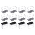 thumbnail image 1 of Protectores de piso para patas de silla Uxcell, tapas de patas de silla de PVC y fieltro para madera 15x30mm/ 0.59"x1.18" 12, 1 of 7