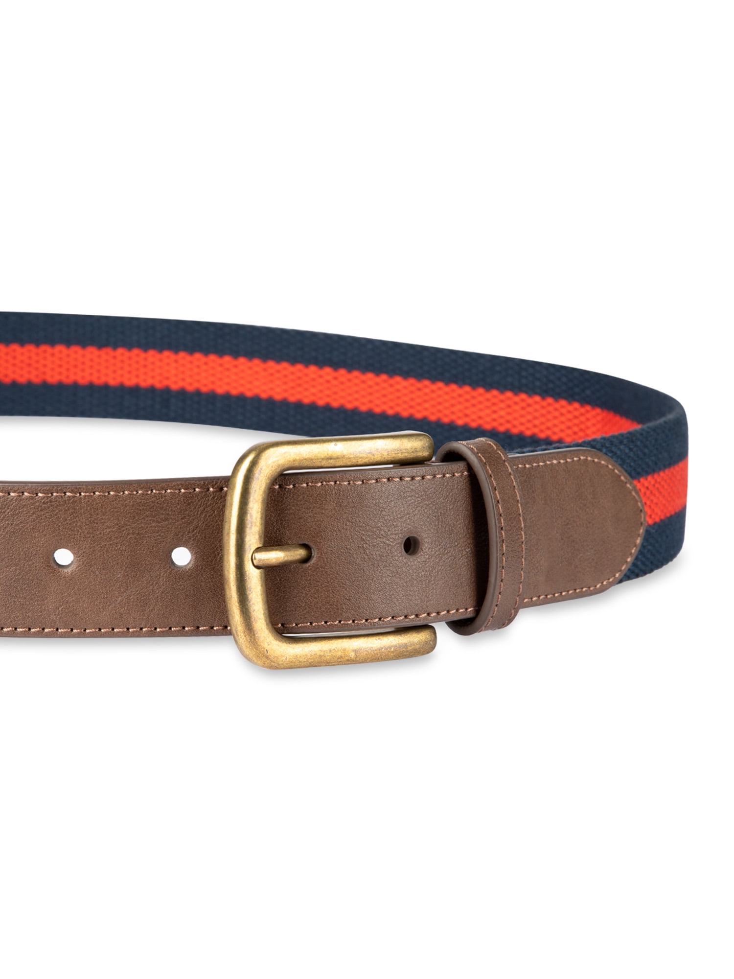 Chaps Men's Striped Web Fabric Belt