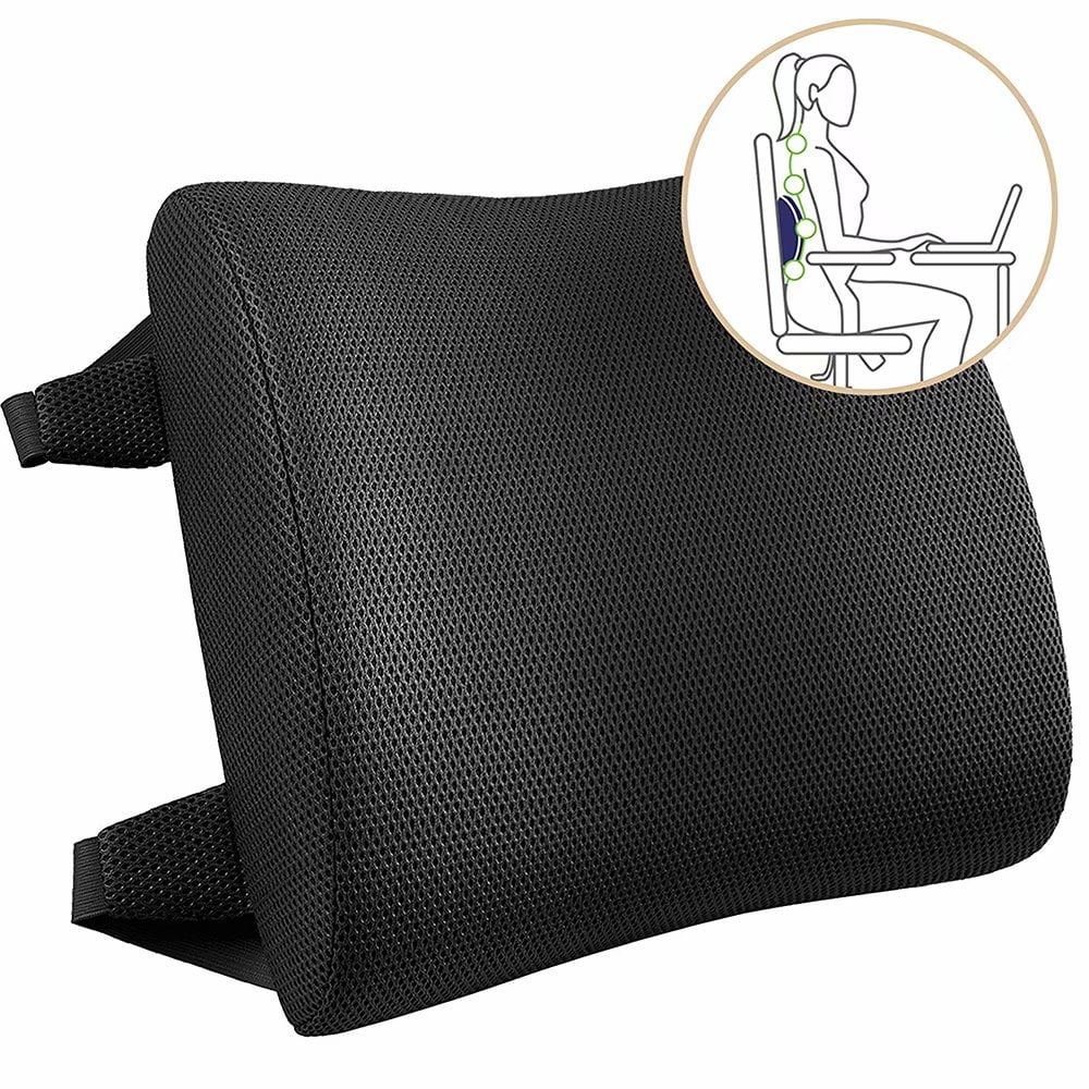 BlissTrends Seat Cushion,Thick Memory Foam Cushions for Pressure Relief,  Tailbone Pain, Sciatica & Back Pain Relief for Office Chairs (Black)