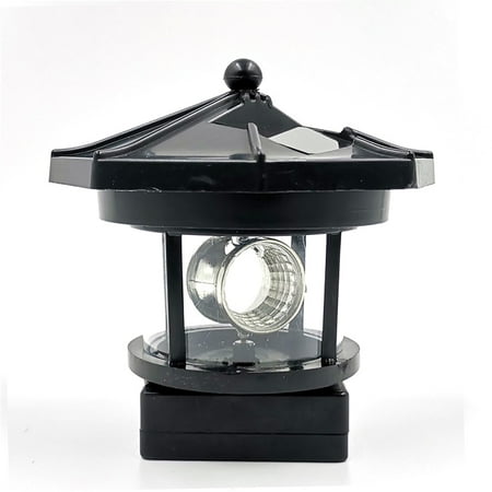 

Lighthouse Shape Solar LED Light Garden Fence Yard Outdoor Decoration Beacon Rotating Beam Lamp