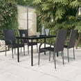 thumbnail image 1 of vidaXL 5 Piece Outdoor Dining Set Black, 1 of 5