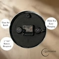 thumbnail image 4 of Clockswise 8-in Round Quartz Wall Clock Non-Ticking Battery Operated with Silent Sweep Movement, Aluminum Silver Frame, Perfect for Home Kitchen Office Living Room Study Hallway Classroom, White Face, 4 of 7