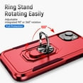 thumbnail image 2 of Dteck for Apple iPhone 15 Case, Military Grade Drop Protective Case fit for Magnetic Car Mount Ring Holder Heavy Duty Hybird Rugged Stand Cover for iPhone 15 2023,Red/Rose, 2 of 11