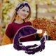 thumbnail image 2 of 1 Uds. De diademas anudadas para mujer, diadema con cuentas de perlas de imitación a la moda, diademas anchas para la cabeza, accesorios para el cabello, púrpura, 2 of 7