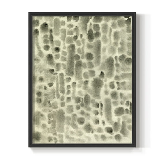 Watercolor Metric II Framed Print in Black Solid Wood 8 x 10 Framed Print