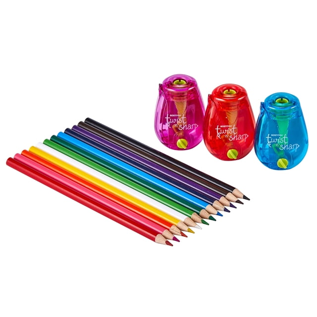 Sacapuntas Bostitch Office Twist-N-Sharp manual, paquete de 3
