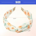thumbnail image 3 of Vocoste Floral Knot Hairbands No Slip Fashion 1.93" Wide Hair Accessories Beige Headbands for Women, 3 of 6