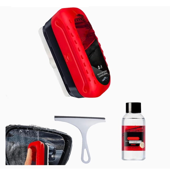 Milex Insta-Clear Auto & Home Glass Cleaner – Hydrophobic Windshield & Window Cleaning Kit with Applicator & Squeegee