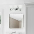 thumbnail image 6 of 19.25" Classic 3 Light Winding Metal And Frosted Marble White Bell Shape Glass Shades Decorative Wall Mounted Vanity, 6 of 7