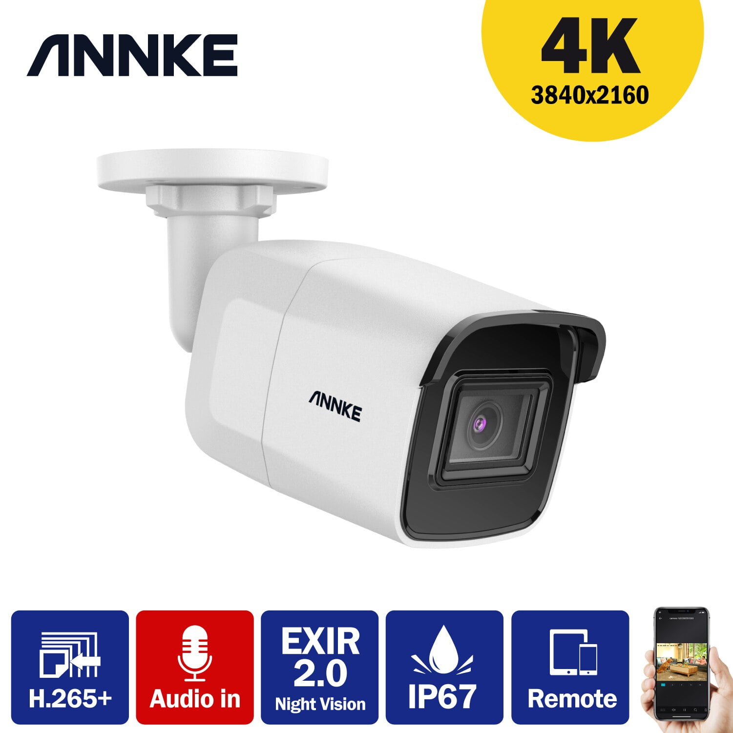 Hikvision 4K HIKVISION CCTV SYSTEM IP POE 8MP AUDIO MIC HD CAMERA NIGHTVISION SECURITY KIT 