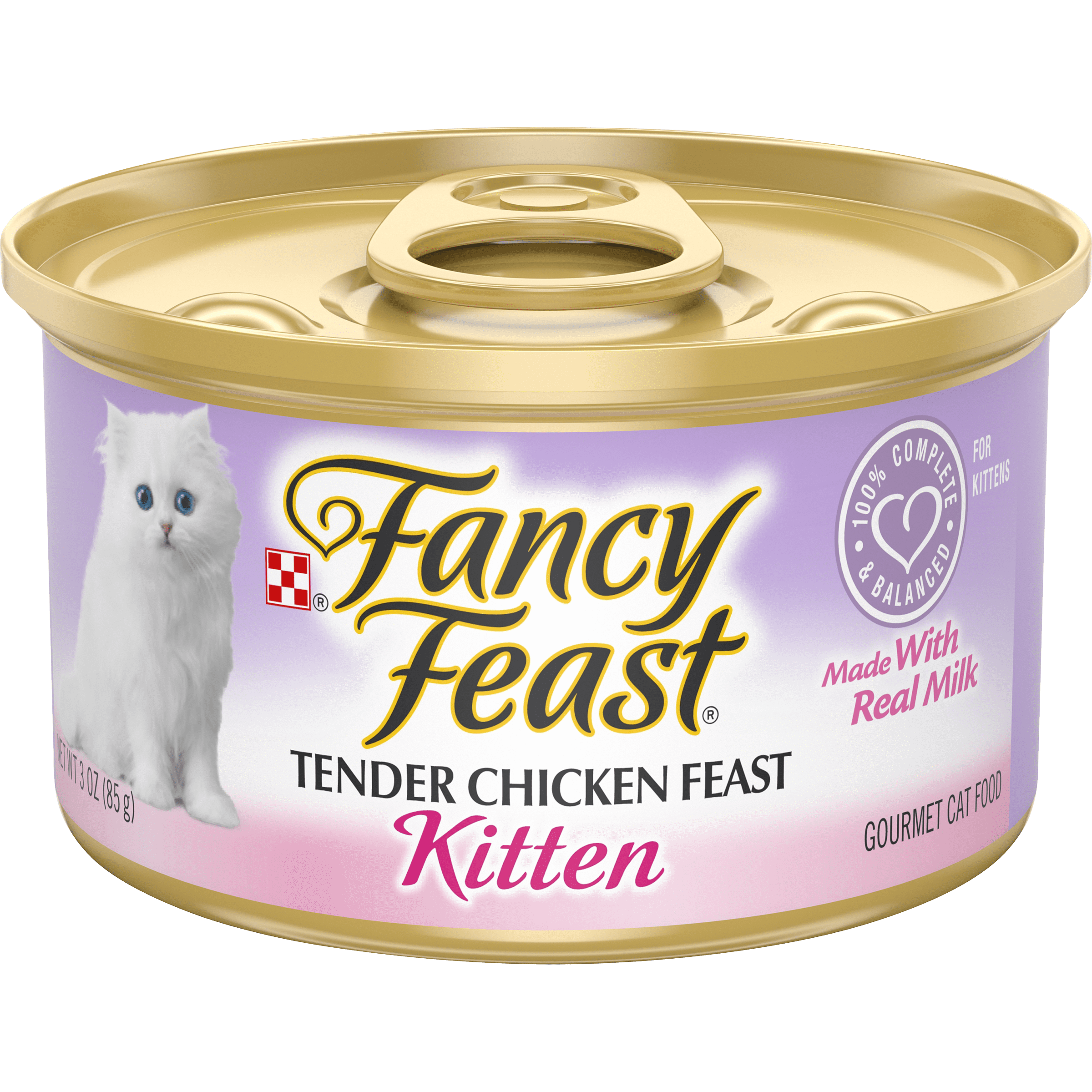 Fancy Feast Grain Free Pate Wet Kitten Food, Tender Chicken Feast, 3 oz
