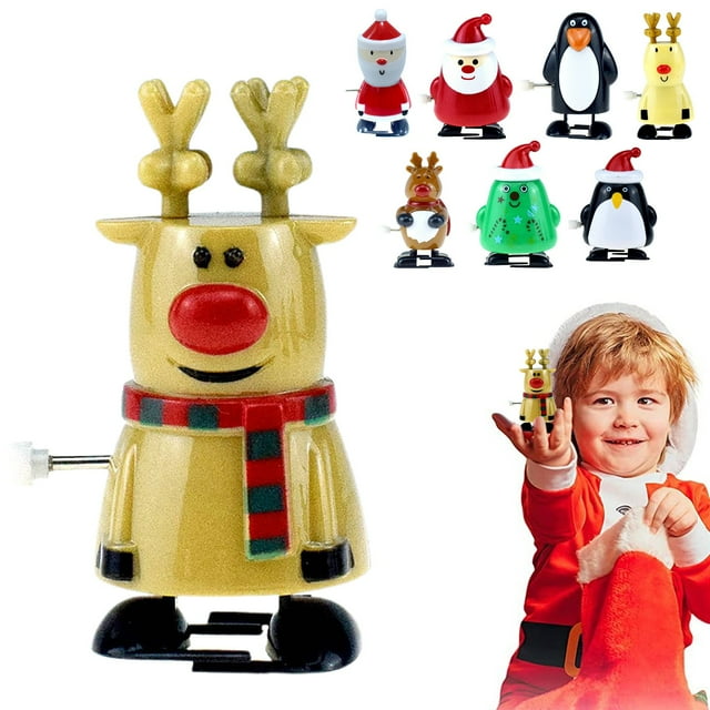 Ensemble de Jouets à Remonter de Noël Jouets Mécaniques Festifs pour s'Amuser en Vacances