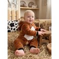 thumbnail image 6 of RUINIXCW Toddler Baby Lion/Horse Cosplsy Zip Front Plush Long Sleeve Hooded Jumpsuit, 6 of 8