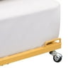 thumbnail image 3 of Kings Brand Furniture Moley Twin Size Metal Trundle - Roll Out Bed Frame (Banana), 3 of 5