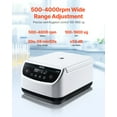 thumbnail image 3 of VEVOR Centrifuge Machine 2/5/10/15ml Low Speed 500-4000rpm with 1 Rotor and Timer, 3 of 9