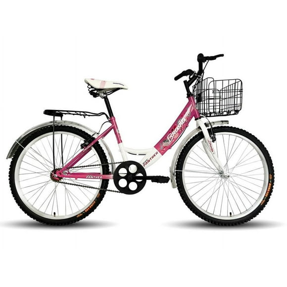 Bicicleta Bravia Canasta Plegable Parrilla Rodada 24 Fucsia