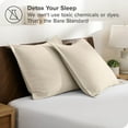 thumbnail image 3 of Bare Home Pillow Sham Set - Premium 1800 Collection - Double Brushed - Euro, Sand, 3 of 7