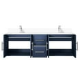 thumbnail image 3 of Navy Blue Double Bath Vanity 60" W X 22" D - Cultured Marble Top, Faucet, Soft Close, Scratch- 60"x22": Close Spacious &, 3 of 4