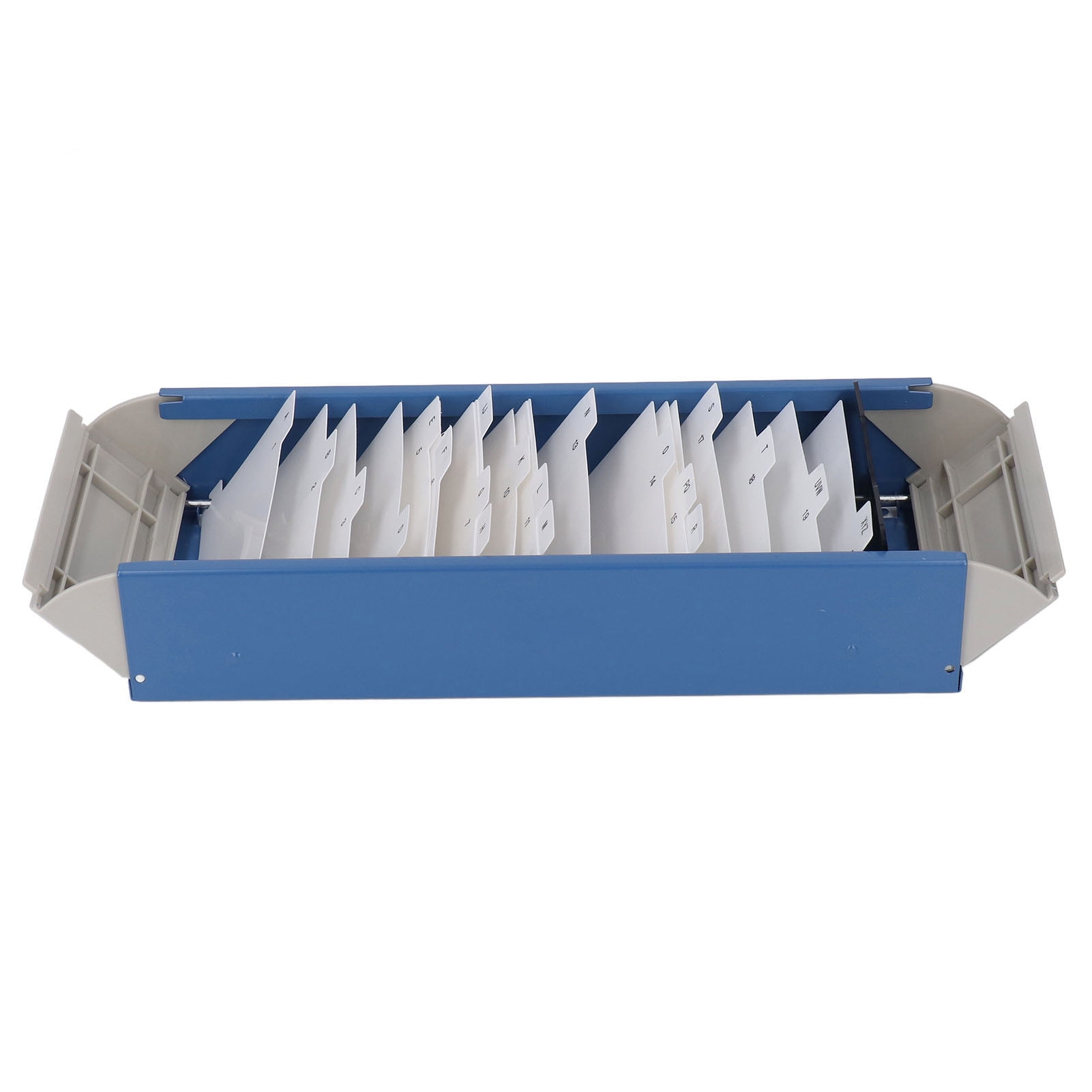 Riousery Index Card Holder Hold 800 Business Cards A To Z Organizer Box with High Transparent Cover for Office and Desktop Blue 10.63 x 4.33 x 3.15 inches / 27 x 11 x 8 cm