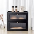 thumbnail image 3 of Panera Sunhoo de madera, 2 niveles, gran capacidad, negra, 3 of 7