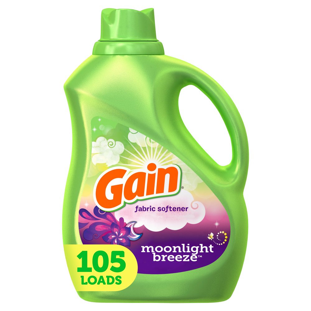 Gain Liquid Fabric Softener, Moonlight Breeze, 90 fl oz 105 Loads