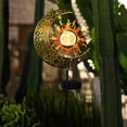 thumbnail image 2 of sweethay Luz de jardín alimentada por energía Solar, portátil, extraíble, para exteriores, Luna, sol, resistente al agua, elegante lámpara de clavija Iluminación y accesorios sweethay HA073254-00B, 2 of 6