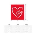 thumbnail image 5 of Durable Soft & Warm Flannel Blanket - Cozy Red Heart Design with ' Stay Strong ' in Cursive Perfect for Sofa Travel Bed & Chair, 5 of 7