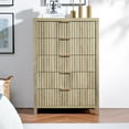 thumbnail image 6 of OAKHAM 5 Drawer Dresser, Fluted Vertical Chest of Drawers for Bedroom Living Room, Sunwashed Ash Oak, 6 of 7