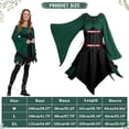 thumbnail image 3 of YANSION 6 Pzas Disfraz de Mujer Elf Vestido Medieval Renacentista Tradicional Disfraz de Hada Irlandesa Oreja de Elf para Halloween Cosplay, 3 of 7