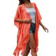 thumbnail image 1 of Chaleco de playa liso para mujer, blusa de longitud media con protección solar, poliéster y spandex, talla única, 1 of 5