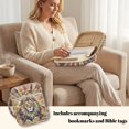 thumbnail image 4 of Pzuqiu Cross Lion Bible Case for Women Large Qulited Bible Case with Handle Book Cover Lightweight Multi-Functional Carrying Holder Bag for Church,Study,Spiritual, 4 of 7