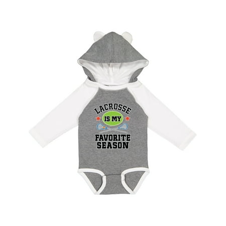

Inktastic Lacrosse Is My Favorite Season Gift Baby Boy or Baby Girl Long Sleeve Bodysuit