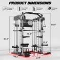 thumbnail image 6 of GOIMU SM4 Smith Machine Power Cage, 2500 lbs Multi‑Function Home Gym with Dual Pulley System, Lat Pulldown & Low Row, Anti‑Derailment Pulley, Weight Storage & Full Training Attachments, 6 of 9