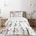 thumbnail image 3 of Ambesonne Wedding Quilted Bedspread Set 2 Pcs, Cartoon Couple Funny, Twin Size, Multicolor, 3 of 6