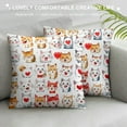 thumbnail image 3 of Nawypu  Cute Cat Love Boop Kiss Throw Pillow Covers Decorate Home Bedroom Living Room Wedding Room Cat Lovers Girls Kids Room, Pillowcase,Cat Mom Cat Owners Cat Lovers Valentine Gifts, 3 of 5
