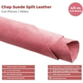 thumbnail image 2 of ELW Chap Splits Suede 4-5 oz 1.6-2mm Dusty Rose, Pre-Cut Piece 18-22 SQ FT - Split Leather AB Grade Cowhide - Perfect for Auto, Garments, Chaps, Bags, Vest, Aprons, Saddles, Moccasins, 2 of 7