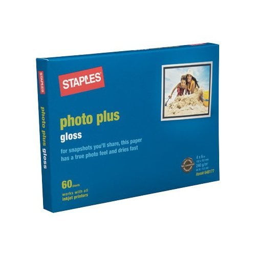 staples photo plus gloss paper