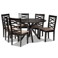 thumbnail image 2 of Baxton Studio Mila Modern Dining Set, Dark Brown, 2 of 9