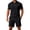 Black, variant on Migroa Mens Casual 2 Piece Outfits Lounge Sets Lightweight Breathable Golf Short Sleeve And Drawstring Shorts Outfits For Beach Vacation Black L